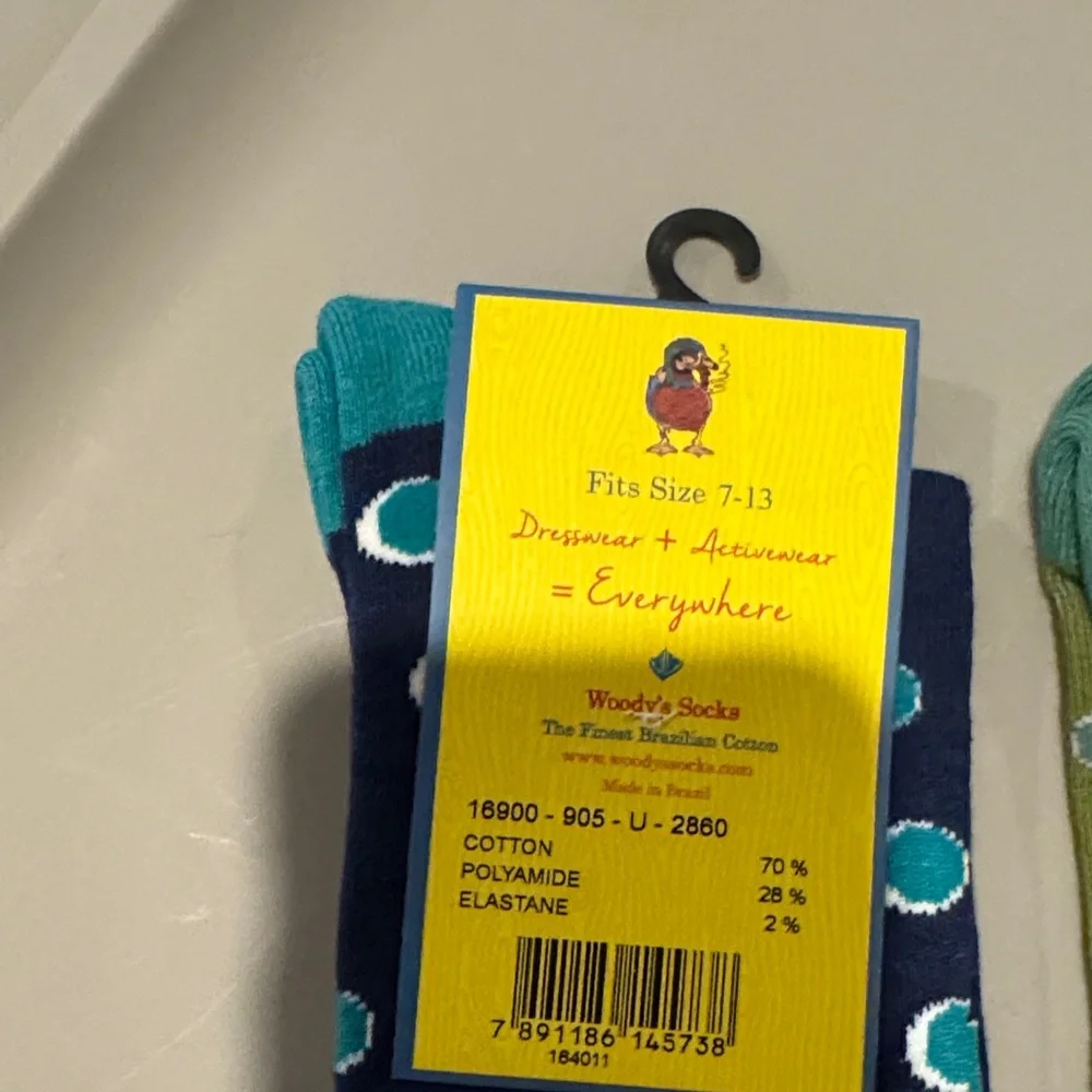 NWT Woodys Socks Bundle of Men's Polka Dot Dress Socks Stocking Stuffer Gift Fun